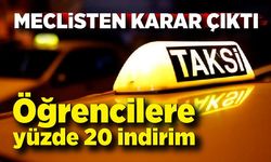 Ticari taksilerde öğrencilere yüzde 20 indirim