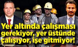 Yer altında çalışması gerekiyor, yer üstünde çalışıyor, işe gitmiyor!