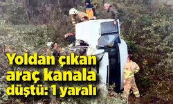 Bartın'da kaza! Yoldan çıkan araç kanala düştü: 1 yaralı