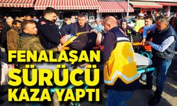 Zonguldak'ta fenalaşan sürücü kaza yaptı