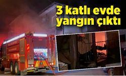 3 katlı evde yangın çıktı