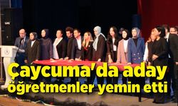 Çaycuma'da aday öğretmenler yemin ederek kadroya geçti