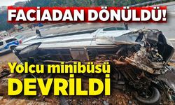 Yolcu minibüsü devrildi: 9 yaralı