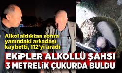 Alkol aldıktan sonra gezmeye çıktılar, yanındaki arkadaşı 3 metrelik çukura düştü