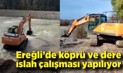 Kdz. Ereğli’de köprü ve dere ıslah çalışması yapılıyor