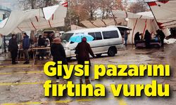 Giysi pazarını fırtına vurdu