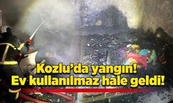 Kozlu’da yangın! Ev kullanılmaz hale geldi!