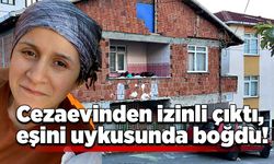 Cezaevinden izinli çıktı, eşini uykusunda boğdu!