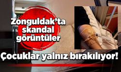 Zonguldak’ta skandal görüntüler: Çocuklar yalnız bırakılıyor!