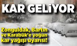 Meteorolojiden Zonguldak, Bartın ve Karabük'e yoğun kar yağışı uyarısı!