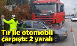 Tır ile otomobil çarpıştı: 2 yaralı