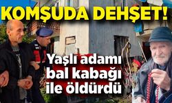 Komşuda dehşet! 93 yaşındaki yaşlı adamı bal kabağı ile öldürdü