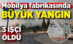 Mobilya fabrikasında büyük yangın