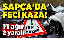 Sapça'da feci kaza!1'i ağır 2 yaralı