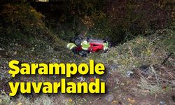 Kontrolden çıkan otomobil şarampole devrildi: 2 yaralı