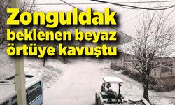 Zonguldak beklenen beyaz örtüye kavuştu