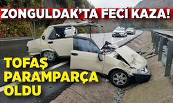 Zonguldak korkunç kaza! Tofaş paramparça oldu