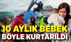 10 aylık bebek kaza yapan araçtan böyle kurtarıldı