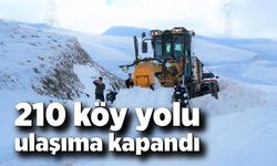 210 köy yolu ulaşıma kapandı