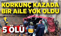 Korkunç kazada bir aile yok oldu! 5 ölü