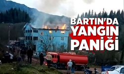 Bartın'da 3 katlı evde yangın paniği