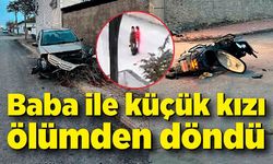 Ölümden dönen baba ile küçük kızın birbirine sarılması kameraya yansıdı