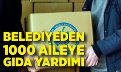 Belediye bin aileye gıda yardımında bulunuyor