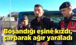 Boşandığı eşine otomobil ile çarparak ağır yaraladı