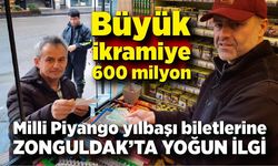 Büyük ikramiye 600 milyon TL. Milli Piyango yılbaşı biletlerine Zonguldak'ta yoğun ilgi