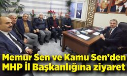 Memur Sen ve Kamu Sen’den MHP İl Başkanlığına ziyaret