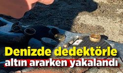 Denizde dedektörle altın arayan 1 kişi gözaltına alındı