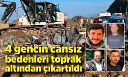 Kayıp gençlerin cansız bedenleri heyelandan çıktı