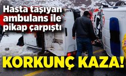 Ambulans ile pikap çarpıştı: 1’i ağır 5 yaralı