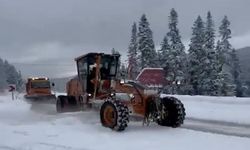 Kastamonu'nun yüksek kesimlerinde kar yağışı etkili oldu