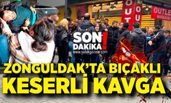 Zonguldak'ta bıçaklı keserli kavga