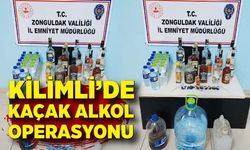 Kilimli'de kaçak alkol operasyonu