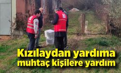 Kızılaydan yardıma muhtaç kişilere yardım