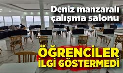 Deniz manzaralı çalışma salonuna öğrenciler ilgi göstermedi