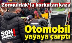 Yolun karşısına geçmeye çalışan adama otomobil çarptı