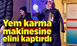 Yem karma makinesine elini kaptıran işçi yaralandı