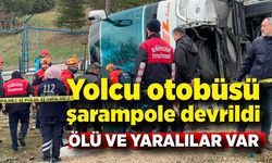 Yolcu otobüsü devrildi: 1 ölü, çok sayıda yaralı