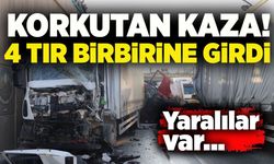 4 tır birbirine girdi: Yaralılar var...