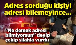 Adres sorduğu kişiyi "Ne demek adresi bilmiyorsun" deyip vurdu