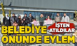 Belediye önünde eylem: İşten atıldılar