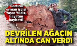 Bartınlı orman işçisi Yaşar Yıldız devrilen ağacın altında kaldı