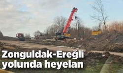 Zonguldak-Ereğli yolunda heyelan