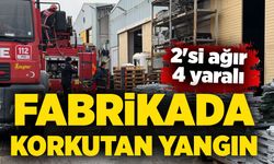 Yalıtım fabrikasında korkutan yangın: 2'si ağır 4 yaralı