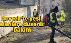 Devrek’te yeşil alanlara düzenli bakım