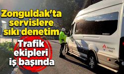 Zonguldak'ta servislere sıkı denetim: Trafik ekipleri iş başında