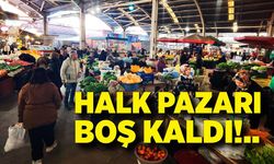 Yeni yılın ilk gününde sebze pazarı esnafa kaldı